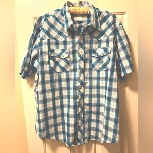 Wrangler Short Sleeve Western Shirt.